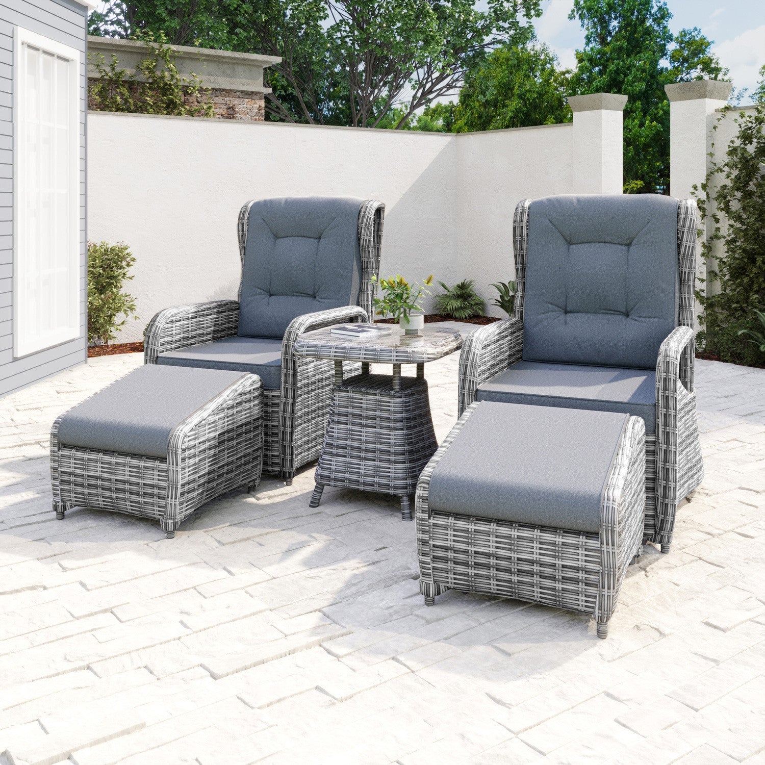 Dark grey sale rattan chairs