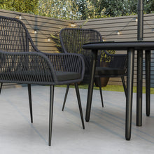 Load image into Gallery viewer, Rope Wicker Dining Set with Matching Parasol
