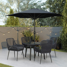 Load image into Gallery viewer, Rope Wicker Dining Set with Matching Parasol
