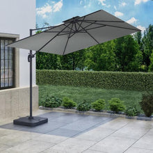 Load image into Gallery viewer, 3x3m Light Grey Cantilever Parasol with Base and Cover Included
