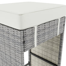 Load image into Gallery viewer, Natural Rattan Garden Bar Cube Set with 6 Stools
