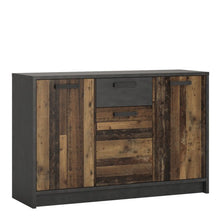 Load image into Gallery viewer, Brooklyn Cabinet with 3 Doors and 1 Drawer in Walnut and Dark Matera Grey
