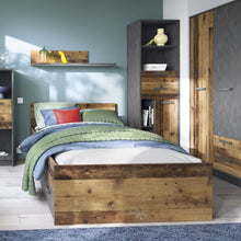 Load image into Gallery viewer, Brooklyn 2 Door Wardrobe with 2 Drawers in Walnut and Dark Matera Grey
