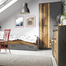 Load image into Gallery viewer, Brooklyn 2 Door Wardrobe with 2 Drawers in Walnut and Dark Matera Grey
