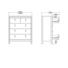 Load image into Gallery viewer, Barcelona Chest 3+2 drawers in White
