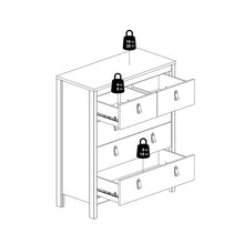 Load image into Gallery viewer, Barcelona Chest 3+2 drawers in White
