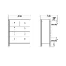 Load image into Gallery viewer, Barcelona Chest 3+2 drawers in Matt Black
