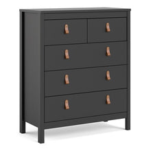 Load image into Gallery viewer, Barcelona Chest 3+2 drawers in Matt Black
