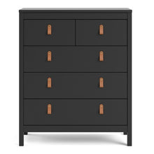 Load image into Gallery viewer, Barcelona Chest 3+2 drawers in Matt Black
