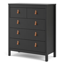Load image into Gallery viewer, Barcelona Chest 3+2 drawers in Matt Black
