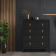 Load image into Gallery viewer, Barcelona Chest 3+2 drawers in Matt Black
