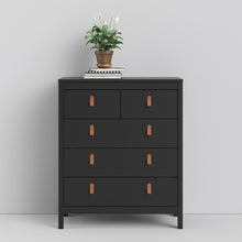 Load image into Gallery viewer, Barcelona Chest 3+2 drawers in Matt Black
