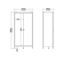 Load image into Gallery viewer, Barcelona Wardrobe with 2 doors in White
