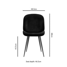Load image into Gallery viewer, Round Grey Drop Leaf Dining Table with 4 Black Velvet Dining Chairs - Seats 4
