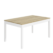 Load image into Gallery viewer, Pine &amp; White Dining Table with 2 Dining Benches - Seats 4
