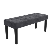 Load image into Gallery viewer, Extendable Dining Table in White High Gloss with 2 Grey Velvet Chairs &amp; 1 Bench
