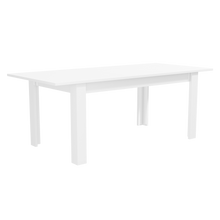 Load image into Gallery viewer, White Gloss Extending Dining Table with 2 Grey Velvet Dining Chairs &amp; Matching Dining Bench with Back
