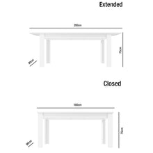 Load image into Gallery viewer, White Gloss Extending Dining Table with 2 Grey Velvet Dining Chairs &amp; Matching Dining Bench with Back

