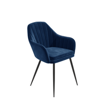 Load image into Gallery viewer, Black Gloss Extendable Dining Table with 2 Navy Blue Velvet Dining Chairs and 1 Bench
