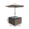 Load image into Gallery viewer, Brown Rattan Cube Garden Dining Set - 4 Seater - Parasol Included
