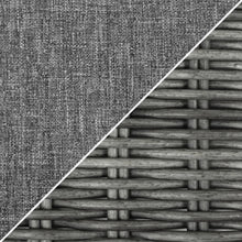 Load image into Gallery viewer, Dark Grey Rattan Reclining Sun Lounger Set with Table and Footstools
