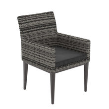 Load image into Gallery viewer, 6 Seater Dark Grey Rattan Garden Dining Set
