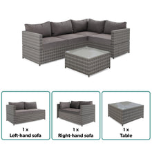 Load image into Gallery viewer, Rattan Garden Corner Sofa Set
