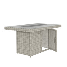 Load image into Gallery viewer, Grey 6 Seater Rattan Reclining Garden Dining Set with Fire Pit Table
