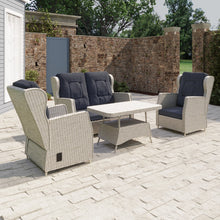 Load image into Gallery viewer, Grey Rattan Reclining Garden Sofa Set
