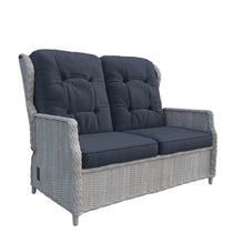 Load image into Gallery viewer, Grey Rattan Reclining Garden Sofa Set
