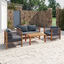 Load image into Gallery viewer, 4 Seater Grey Rope Garden Sofa Set
