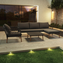 Load image into Gallery viewer, 4 Seater Grey Rope Sofa Set with Chaise &amp; Table
