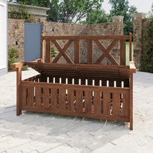 Load image into Gallery viewer, 2 Seater Wooden Garden Bench With Storage

