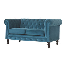 Load image into Gallery viewer, Teal Chesterfield Sofa
