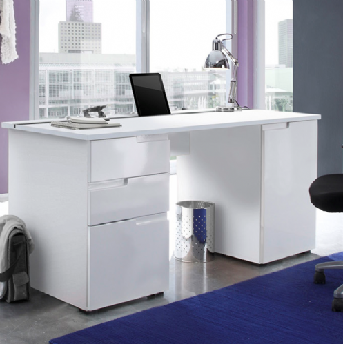 Thira - Large White Computer Desk