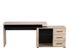 Load image into Gallery viewer, Acom Oak And Black Corner Desk
