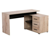 Load image into Gallery viewer, Acom Oak And Black Corner Desk
