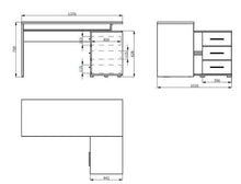 Load image into Gallery viewer, Acom Oak And Black Corner Desk
