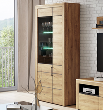 Load image into Gallery viewer, Delmar - Large Oak Effect 2 Door Display Cabinet

