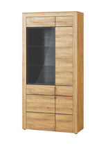 Load image into Gallery viewer, Delmar - Large Oak Effect 2 Door Display Cabinet
