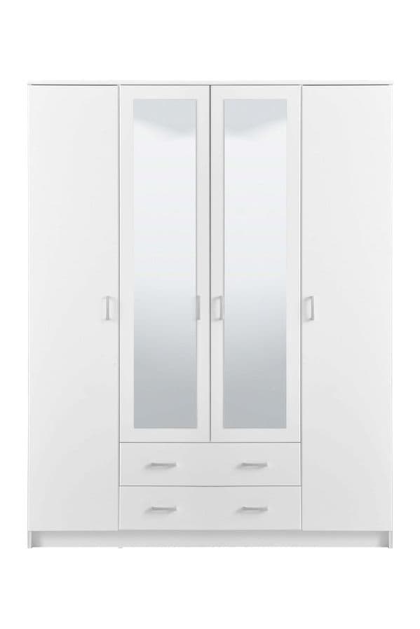 Haro - White 4 Door Wardrobe