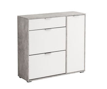 Load image into Gallery viewer, Orcha Grey and White Shoe Cabinet
