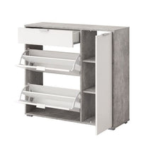Load image into Gallery viewer, Orcha Grey and White Shoe Cabinet
