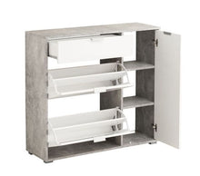 Load image into Gallery viewer, Orcha Grey and White Shoe Cabinet

